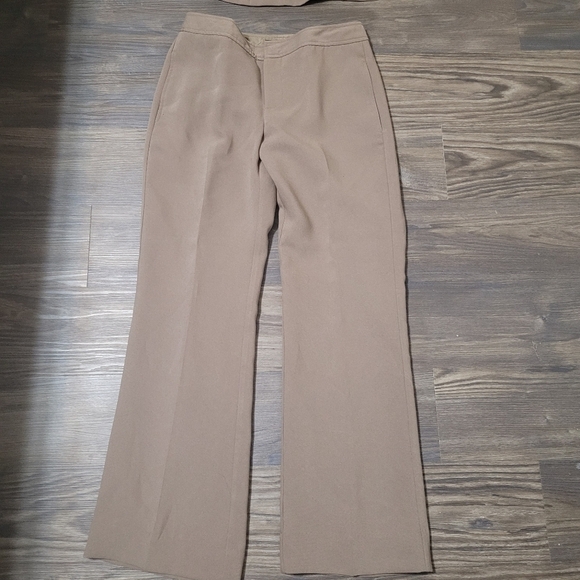 Eddie Bauer Womens Pant Suit Size 4 Light Brown Three Button Vintage New - Picture 5 of 10
